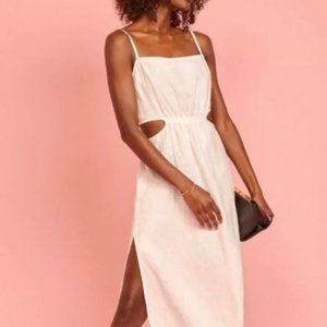 Reformation Waterlily Dress Linen in White Size 0